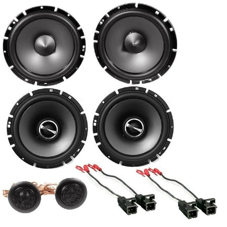 Alpine SPS-610 6.5-Inch 2-Way Type-S Series Coaxial Car Speakers with Alpine SPS-610C 6-1/2