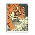 thumbnail image 4 of Stupell Industries Contemporary Tiger Jungle Nature Animals & Insects Painting White Framed Art Print Wall Art, 4 of 5