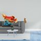 thumbnail image 2 of Escultura de resina de gato arowana, figura decorativa de prosperidad para mesa, entrada, sala de estar, dormitorio, estantería o decoración del hogar, 2 of 8