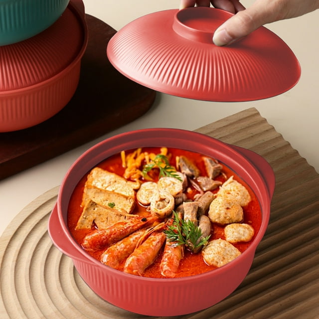 Meitianfacai Bol Réutilisable Léger pour Riz Soupe Collation Fruit Bols de Service Bols à Salade Grands Bols pour Cuisine Bols pour Salade Légume, Orange
