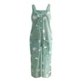 thumbnail image 4 of Fesfesfes Jumpsuit for Women Pants Overalls Rompers Daisy Printed Buttons Suspender Jumpsuit, 4 of 5