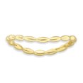 thumbnail image 1 of 925 Sterling Silver Gold Plate Wave Stackable Ring Curved, 1 of 7