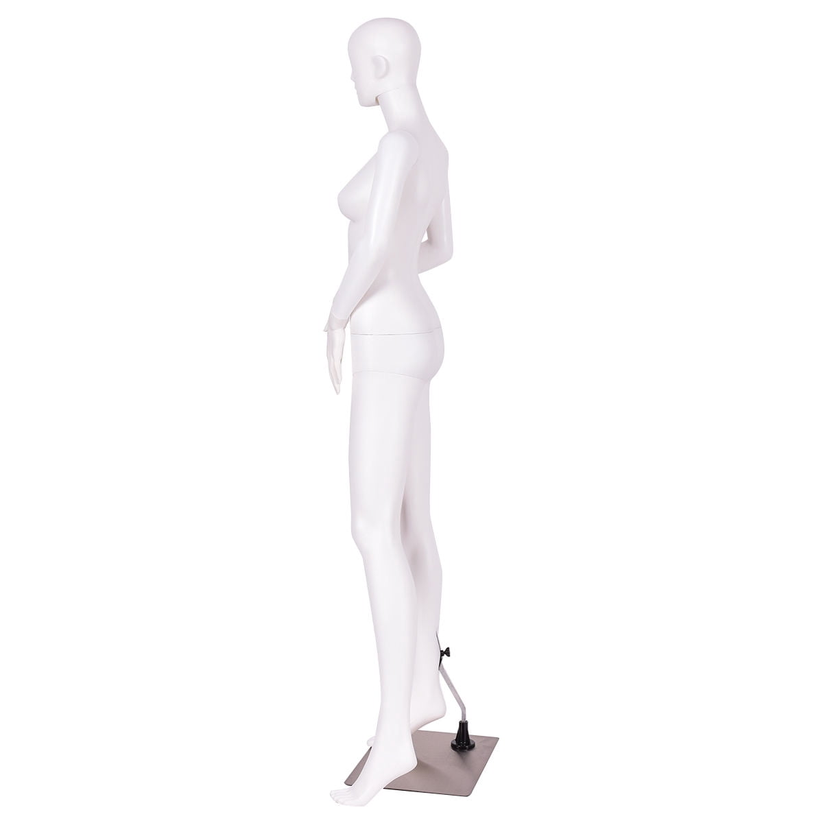 Gymax Female Mannequin Plastic Full Body Dress Form Display