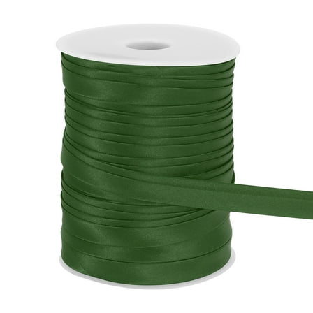 Uxcell Double Fold Bias Tape for Sewing 3/5 Inch x 55 Yards Satin Tape Army Green