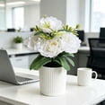 thumbnail image 6 of cpengpj Lifelike Layered Peony Artificial Floral Bonsai, Fade Resistant Plastic, for Living Room Space Livening, 1 Piece, 6 of 6