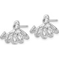 thumbnail image 2 of Sterling Silver Rhodium-Plated Cz Front And Back Post Earrings (18 X 18) Made In China qe13708, 2 of 5