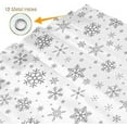 thumbnail image 2 of Grey Snowflake Shower Curtain Christmas Winter Holiday Shower Curtains White Waterproof Bathroom Decor Polyester Fabric Curtain Sets with 12 Hooks, 72x72 Inch, 2 of 6