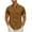 Brown, variant on Axiiglly Linen Shirts for Men Short Sleeve Button Down Shirts Solid Color Beach Shirts Stand Collar Summer Casual Shirts