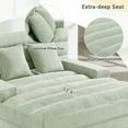 thumbnail image 5 of Modern Chaise Lounge Sofa,57.1" Versatile Sofa Chaise with Adjustable 6 Position Backrest,Chenille Upholstered Lounge Sofa Chair with Built In RGB LED Light Strip for Living Room,Green, 5 of 7