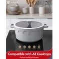 thumbnail image 6 of MICHELANGELO Ceramic Stock Pot with Lid - Nonstick Soup Pot for Induction Cooktop, 8-Quart Non Stick Cooking Pots with Silicone Handle Covers & Pot-Holder, Grey, 6 of 10