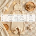 thumbnail image 4 of Kogui Baby Girl Fall Clothes Newborn Newborn Baby Girl Football Outfit Zipper Footie Romper Long Sleeve Jumpsuit One Piece Fall Outfit Headband 0 3 6 9 12 18 Months (Beige,6-12 Months), 4 of 5