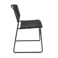 thumbnail image 5 of Regency Kobe 48 x 30 in. T-Base Training Seminar Table- Grey, 2 Zeng Stack Chairs- Black, 5 of 6