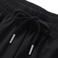 thumbnail image 6 of Ceisia Men's Solid Color Quick-Dry Sports Shorts with Elastic Waist Zippered Pockets Breathable Casual Summer Pants Black Gifts for Father 4X, 6 of 8