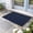 Blue, variant on Solid Dark Blue Door Mat Indoor Outdoor, Minimalism Abstract Denim Texture Non Slip Welcome Mat with Rubber Backing, Absorbent Fabric Front Door Mats Entryway Rug for Home Patio Entrance 16"x24"