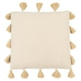 thumbnail image 2 of SAFAVIEH Lonelli Solid Fringe Decorative Pillow, 18" x 18", Beige, 2 of 3