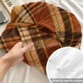 thumbnail image 4 of Twin Sze Fitted Sheet Set - Orange Buffalo Plaid 2 Piece Bedding Sets 16" Deep Pocket Fitted Sheet with 1 Pillowcase, Fall Thanksgiving Checkered Brushed Microfiber Hotel Luxury Bed Sheets, 4 of 9