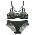 thumbnail image 1 of Womens Adjustable Lingerie Collection Beautiful Chest Thin Breathable Highquality Lace Bra Set Womens Bras Sets Plus Size Crotchless Womens Bras Sets Crotchless Green 36/80B, 1 of 2
