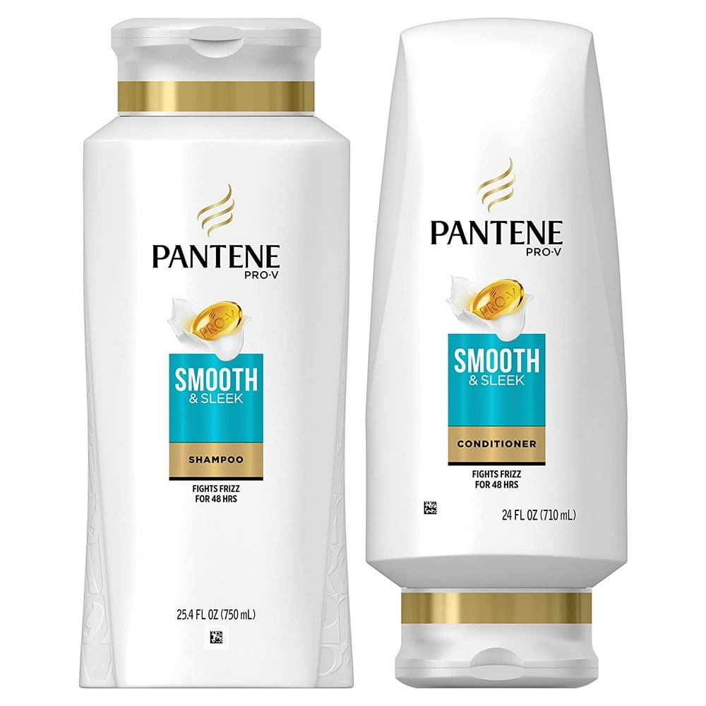 Pantene, Shampoo And Sulfate Free Conditioner Kit, With Argan Oil, ProV Smooth And Sleek For