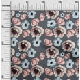 thumbnail image 1 of oneOone Cotton Poplin Twill Gray Fabric Flower Watercolor Dress Material Fabric Print Fabric By The Yard 56 Inch Wide, 1 of 4