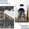 thumbnail image 5 of Garvee 4' x 6' Area Rug Indoor Vintage Persian Rug Machine Washable Rug Low Pile Non-Slip Distressed Area Rug for Living Room Bedroom, Blue, 5 of 5