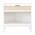 thumbnail image 3 of Comfort Pointe Table de Chevet en Bois Blanc avec Tiroir de Rangement, 3 of 10