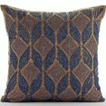 thumbnail image 1 of Funda de cojín para sofá, fundas de almohada decorativas de 30 x 30 cm (12 x 12 pulgadas) en azul, fundas de almohada de seda, fundas de almohada hechas a mano, fundas de almohada geométricas,, 1 of 8