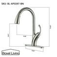thumbnail image 5 of Boyel Living Kitchen Faucet with Pull Down Sprayer,3 Spray Patterns Single Handle Kitchen Sink Faucets Extended Pull Down Hose Faucets with Deck Plate Suit to 1 or 3 Holes Brushed Nickel, 5 of 11