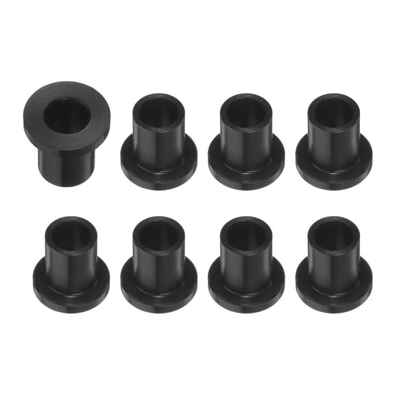 8 Packs Flanged Sleeve Bearings Plastic Bushings 6.2mm Bore x 8.35mm OD x 12mm Length Black POM Bushings