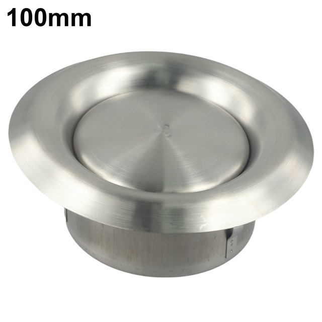 Grille d'Aération Réglable en Acier Inoxydable Ronde pour Ventilation 100mm 125mm 150mm pour Salles de Bains Saunas Cuisines