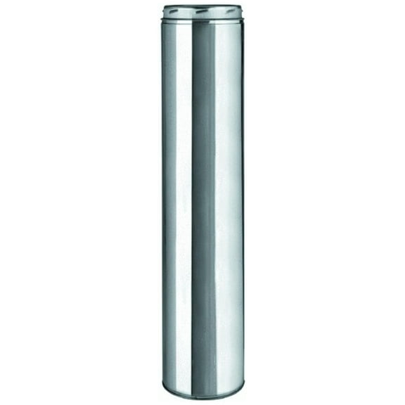 6" x 18" Chimney Pipe, Double Wall Type A, All Fuel, UL Listed - Sure-Temp 6T-18 with Locking Band & Insulation