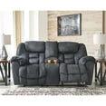 thumbnail image 2 of Bowery Hill Contemporary Fabric Reclining Loveseat with Console in Granite Gray, 2 of 7