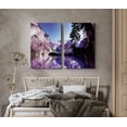 thumbnail image 2 of PixonSign Canvas Print Wall Art Set Yosemite Forest in Purple Hues Nature Wilderness Photography Realism Contemporary Landscape Colorful Multicolor Ultra for Living Room, Bedroom, Office - 24"x36"x2, 2 of 5