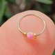 thumbnail image 3 of Thin 14k Gold Filled Tiny Nose Ring Hoop - 2 mm Green Opal piercing Nose Hoop - 24 gauge very Thin Nose Hoop Tiny Piercings Nose Rings hoop - Opal nos, 3 of 4