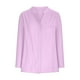 thumbnail image 5 of Neewe Womens Plain V Neck Button Down Shirts Long Sleeve Tops Casual Collared Blouses Loose Fit, 5 of 6