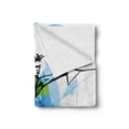 thumbnail image 2 of Sports Soft Flannel Fleece Throw Blanket, Man Athlete Water Skiing Energic Exotic Hobby Activity Image, Cozy Plush for Indoor and Outdoor Use, 60" x 80", Blue Black, by Ambesonne, 2 of 6