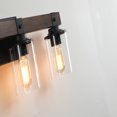 thumbnail image 3 of Farmhouse Bathroom Lights, 4-Light Bathroom Vanity Lights Over Mirror, Rustic Vanity Light Fixture with Clear Glass Shade, Vanity Lighting Fixtures for Bathroom, Hallway, Living Room, 3 of 7