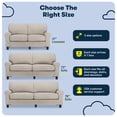 thumbnail image 4 of Serta Copenhagen 78" Rolled Arm Sofa, Easy Care Polyester, Loveseat or Couch for Small Spaces, Light Gray, 4 of 16