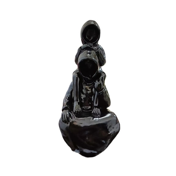 Modern Abstract Faceless Family Sculpture, Red Resin Mother and Child Art Figurine, Home Decor Accent Statue, Unique Gift Idea