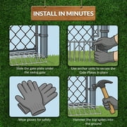 Dig Defence Original Gate Plate with 2 Fence Panels 2 Pk Dog Digging Deterrent and Fence Gap Filler