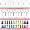 thumbnail image 2 of Acrylic Keychain Blanks, 120Pcs Acrylic Ornament Blanks Kit Including Acrylic Blanks, Keychain Tassels, Key Chain Rings, 2 of 7