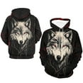 thumbnail image 4 of LAOLIUSN Men’s Wolf Pack 3D Graphic Hoodie, All-Over Print Pullover Sweatshirt, Sizes S–4XL, 4 of 7