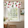 thumbnail image 2 of Elegant Roses Curtain Valances for Windows, Pastoral Floral Green Branch Stems Kitchen Valance Window Treatment, Light Filtering Block Curtains for Bathroom/Bedroom/Living Room 42'' x 18'', 2 of 9