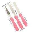 thumbnail image 3 of Leodye 3-piece Baking Spatula & Smoothing Knife Set Straight Curved Design Cake Decorating Piping Tool Accessory -0.98x8.85 in, 3 of 6