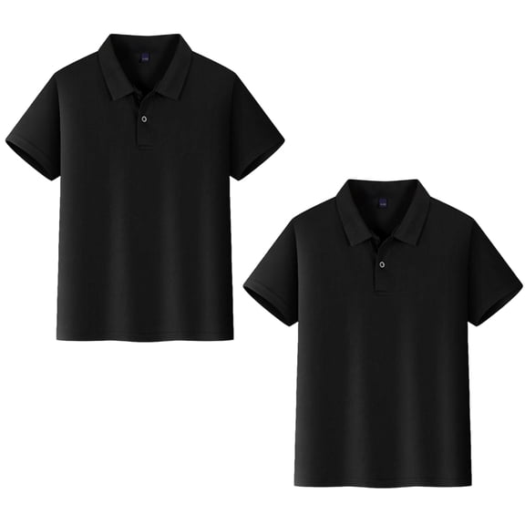 Grblisyd 2 Pack Girls Polo Shirt School Uniform Polo for Girls Casual Soft Short Sleeve Classic Collared Shirt Back to School Clothes