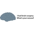thumbnail image 2 of CafePress - I Had Brain Surgery. What's -  Round Wood Ornament 4", 2 of 2