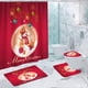 thumbnail image 4 of Juego de cuatro alfombras de baño, alfombras para sala de estar, alfombra de área, alfombra de baño estampada, impermeable y cortina de ducha de poliéster, alfombra absorbente., 4 of 4