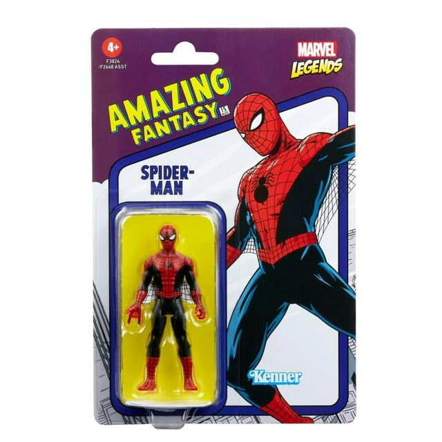 Figura Hombre Araña Retro Hasbro Marvel Legends 3.75 Pulgadas