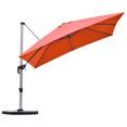 thumbnail image 1 of Patiojoy Parasol de Marché 10 Pieds Extérieur pour Patio Carré Déporté Rouge Brique, 1 of 6