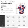 thumbnail image 5 of Fuzoiu American Stars2 Print Men's Casual Short,Men's Short Sleeve Shirt,Mens Casual Button Down Shirts,Cuban Collar Summer Shirt for Beach, Vacation, and Outdoor Activities-X-Large, 5 of 5