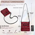 thumbnail image 5 of Yuyamidu Buffalo Grid Women Crossbody Bag & Wallet 2‑Piece Set Water Resistant Lightweight PU Leather Wallet Multi-Pocket Satchel with Adjustable Strap, Christmas Gift, 5 of 7
